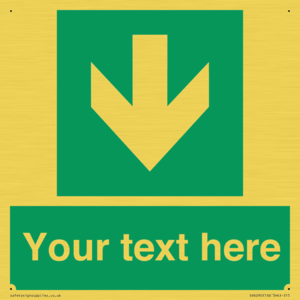 Safe condition Custom arrow down sign